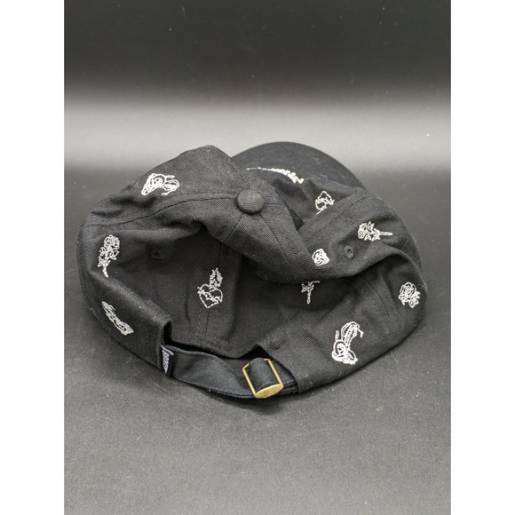 Preowned Broken Promises All over print Cobra Roses Strapback Cap Hat Black - Picture 3 of 10
